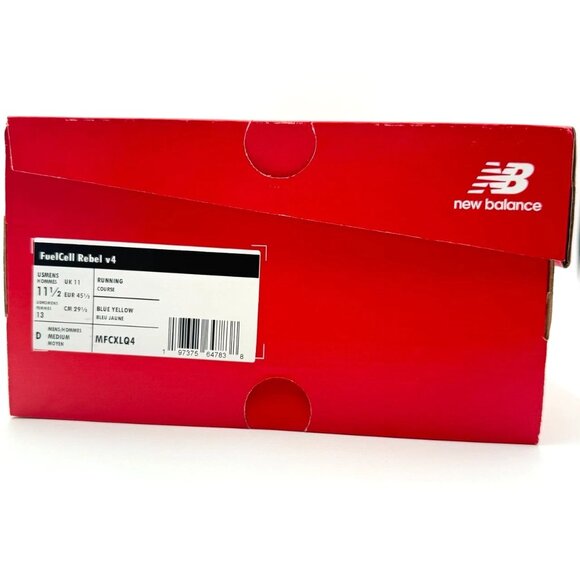 NEW New Balance Men's FuelCell Rebel v4 Running Shoes MFCXLQ4 Blue Yellow - Picture 11 of 14